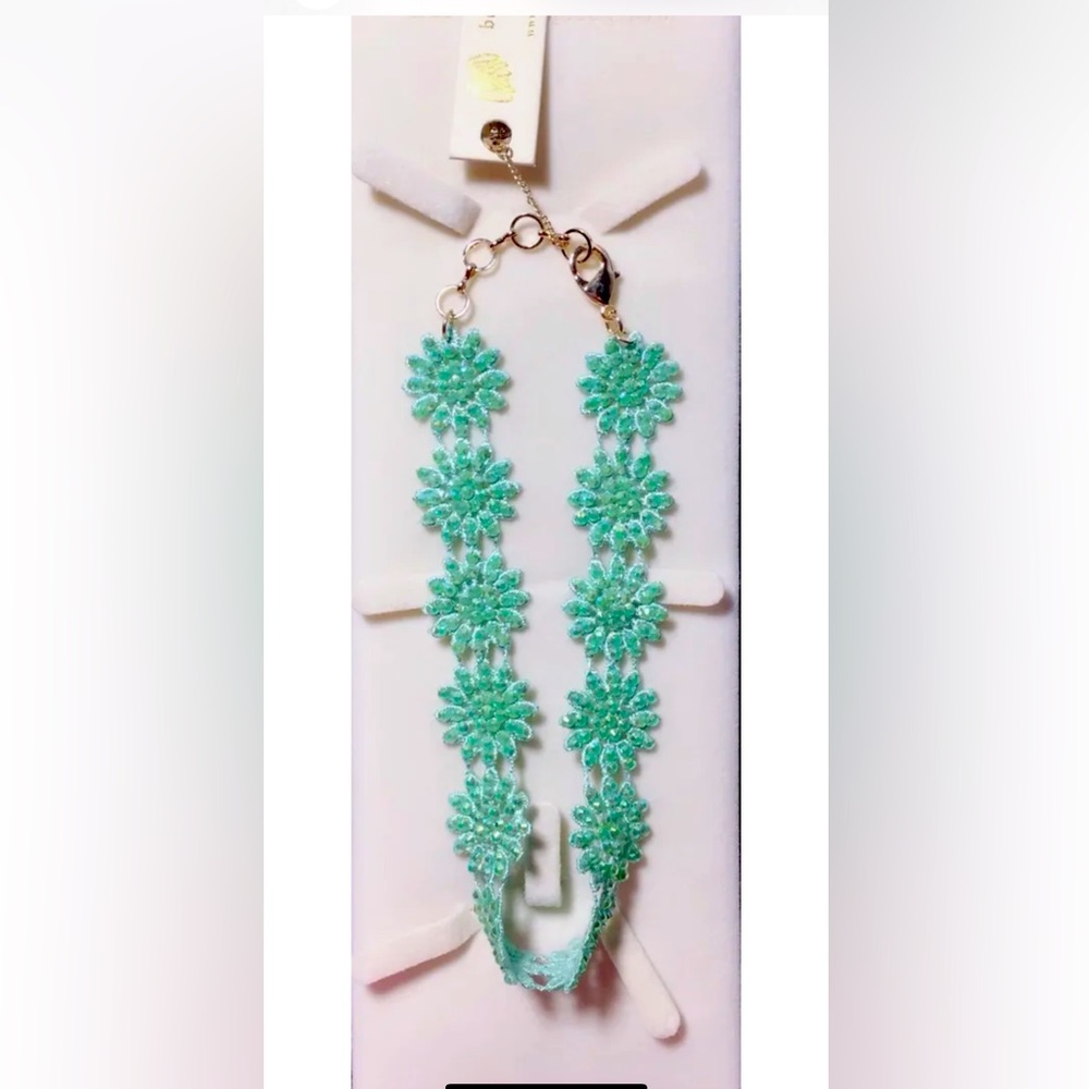 Amrita Singh Rosie Lace Gold-tone choker green